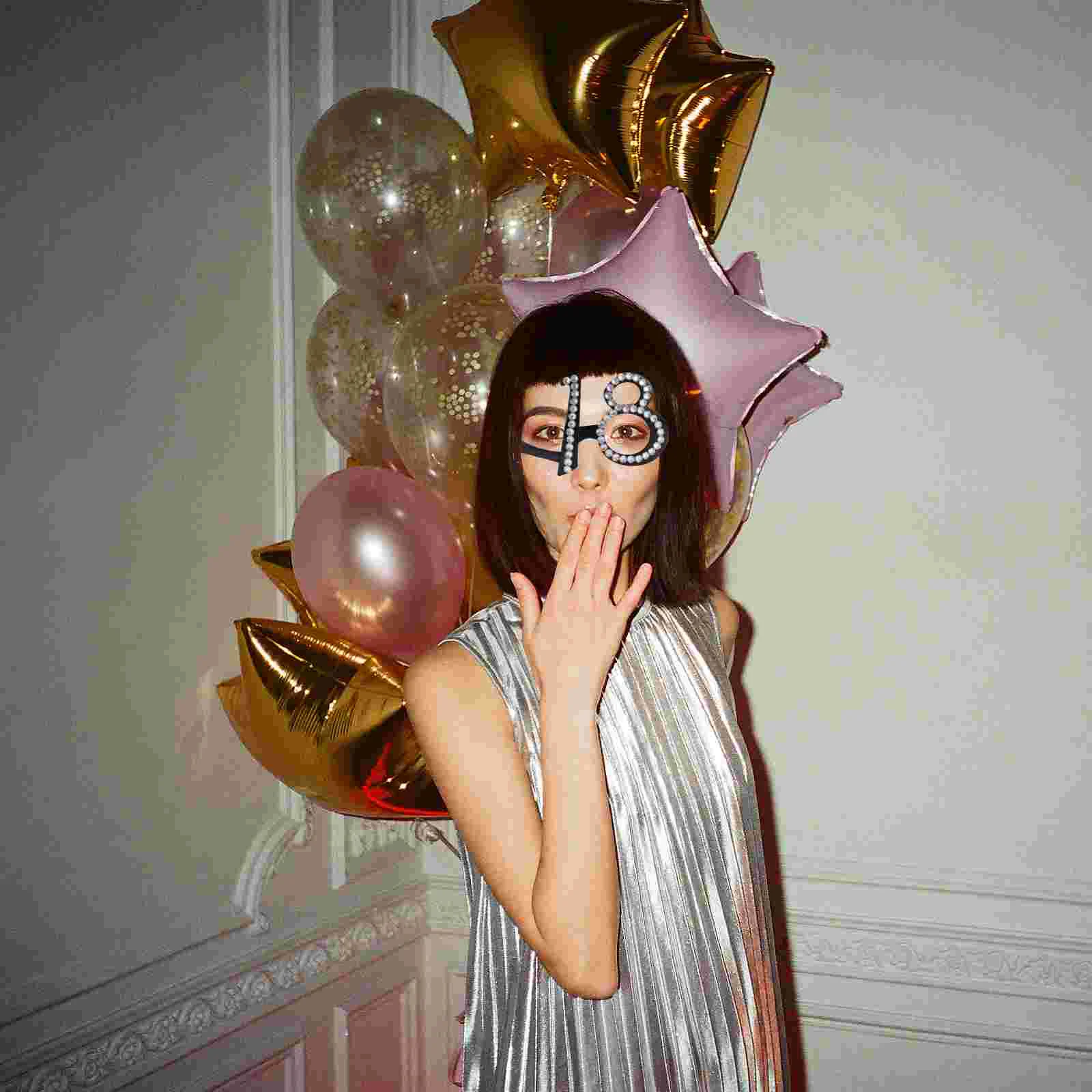 

Unique Birthday Party Glasses Decoration Funny Birthday Crystal Number Glasses