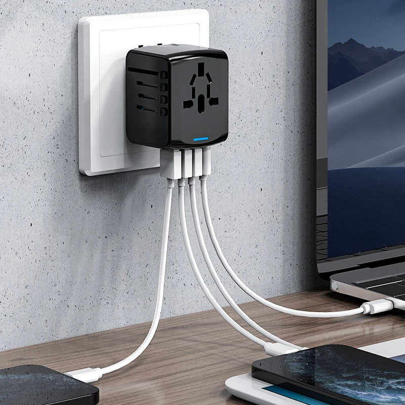 Фото Универсальное дорожное зарядное устройство с 3 USB-портами, 5 В №3
