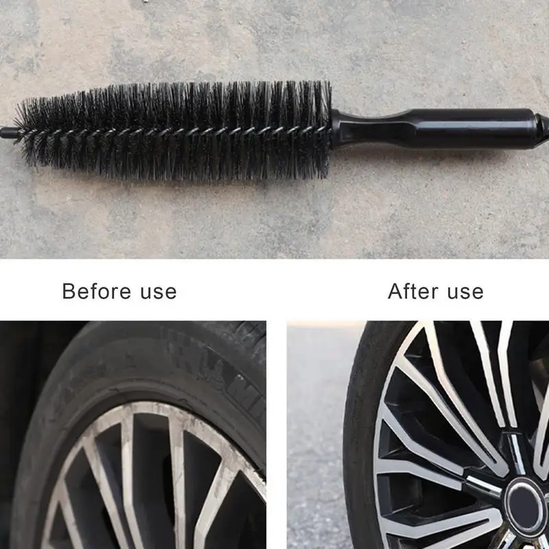 

Car Wheel Cleaning Brush Lightweight Non-Slip Handle Easy Wash Tools Rim Scrubber Cleaner Duster Automobile Accessories