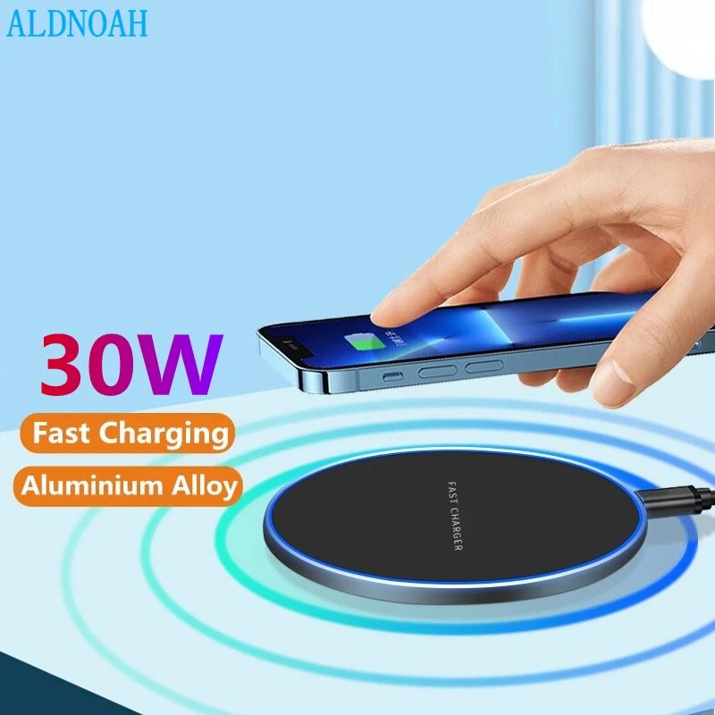 

30W Wireless Charger Pad for iPhone 14 13 12 11 Pro Max XS XR X 8 Samsung S22 S21 S20 Induction Fast Charging Station Chargers