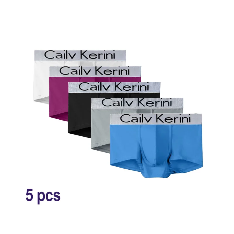 cailvkerini 5pcs Man Boxer Underwear Milk Fiber Sexy Lingerie Ropa Interior Hombre Majtki Meskie Sous Vetement Shorts Underpants