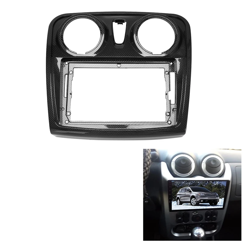 

Автомобильная радиоустановка из углеродного волокна для Renault Sandero/SYMBOL 14-17, DVD, аксессуары для аудиосистемы, комплект для приборной панели