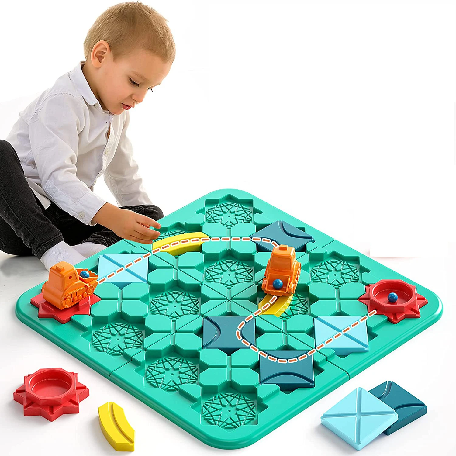 

Logical Road Board Game STEM MATCH Brain Teasers Puzzle Game 118Challenges & 4Level Difficulty Educational Learning Toys Age 4-8