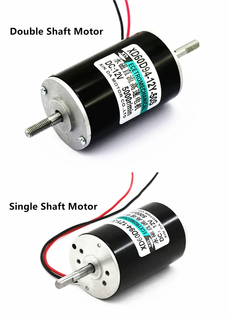 Двигатель постоянного тока с постоянным магнитом диаметром 60 мм 80 Вт 12 В/24 В