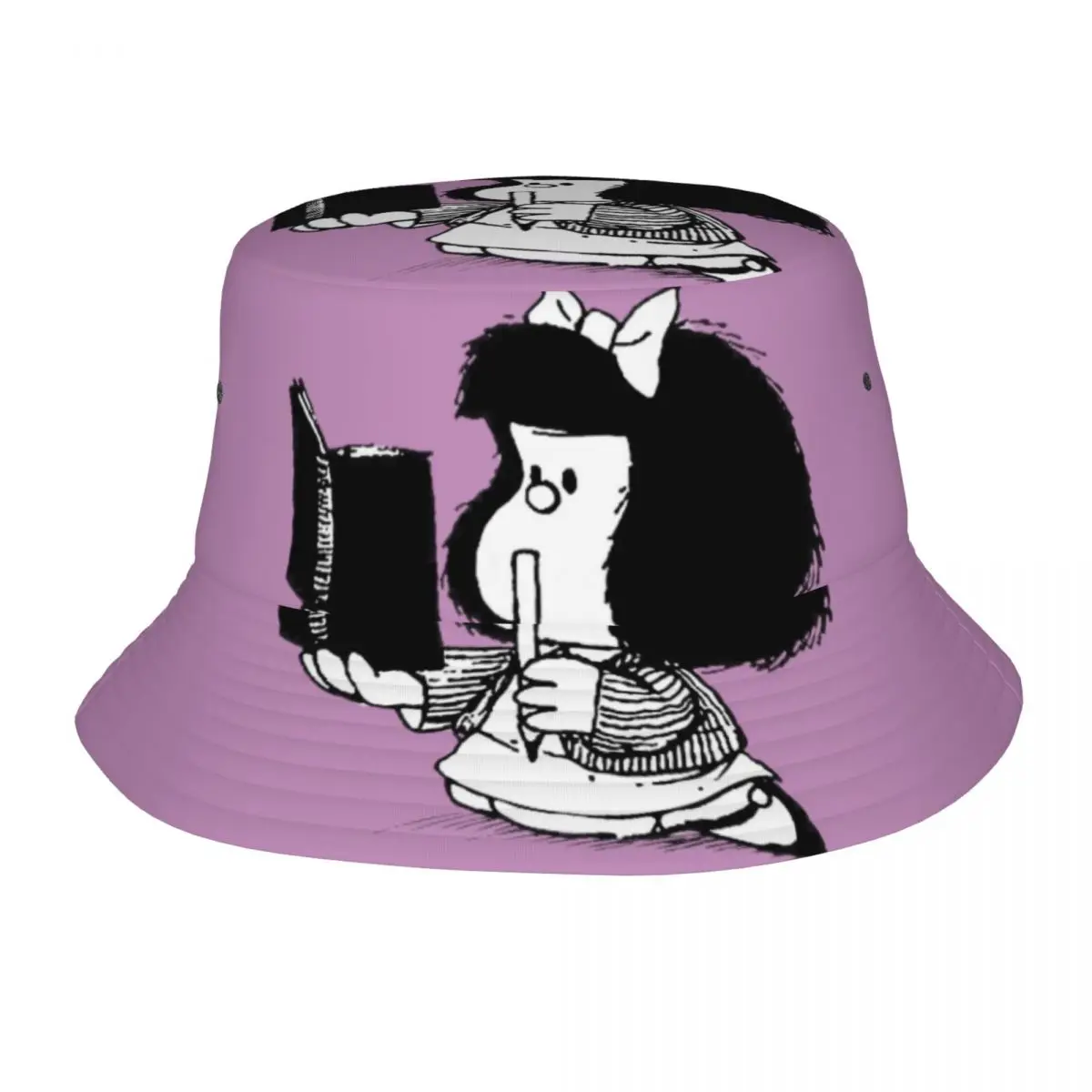 

Mafalda с блокнотом планшетом, женская модная кепка в стиле унисекс Quino с комиксным рисунком, летняя рыболовная Кепка