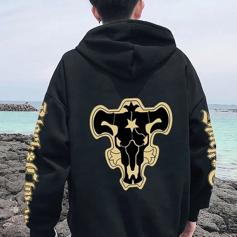 

Anime Black Clover Black Bulls Squad Emblem oodies Yami Asta Maic Knits Sweatsirts Tops Pullovers Sudadera Felpa Moletom