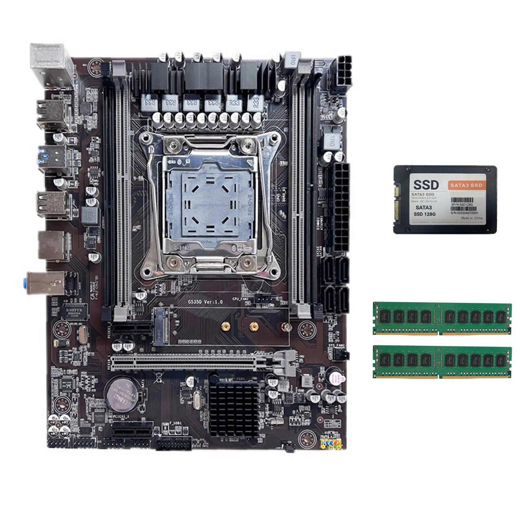 

Материнская плата X99, системная плата, поддержка DDR4 ECC, память с SATA3 SSD 128G + 2XDDR4 4 Гб 2133 МГц RAM