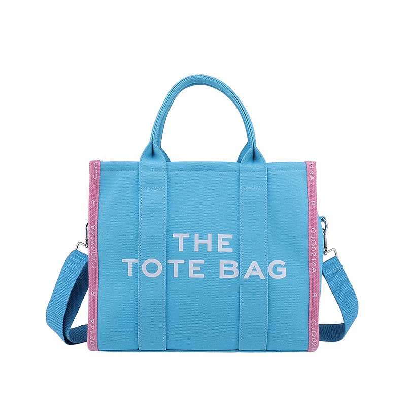 Fashion Canvas Tote Bag Women Luxury Designer Shoulder Bags Zipper Black Ladies Crossbody Bags Large White Shopping Bags Purses