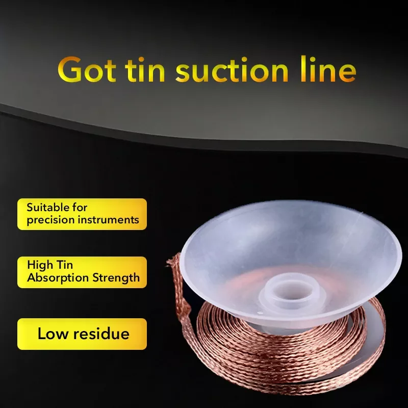 

2.5mm 3.5mm *1.5m High Quality Suction Tin Wire Remover Wick Wire Lead Repair Tool Desoldering Pumps