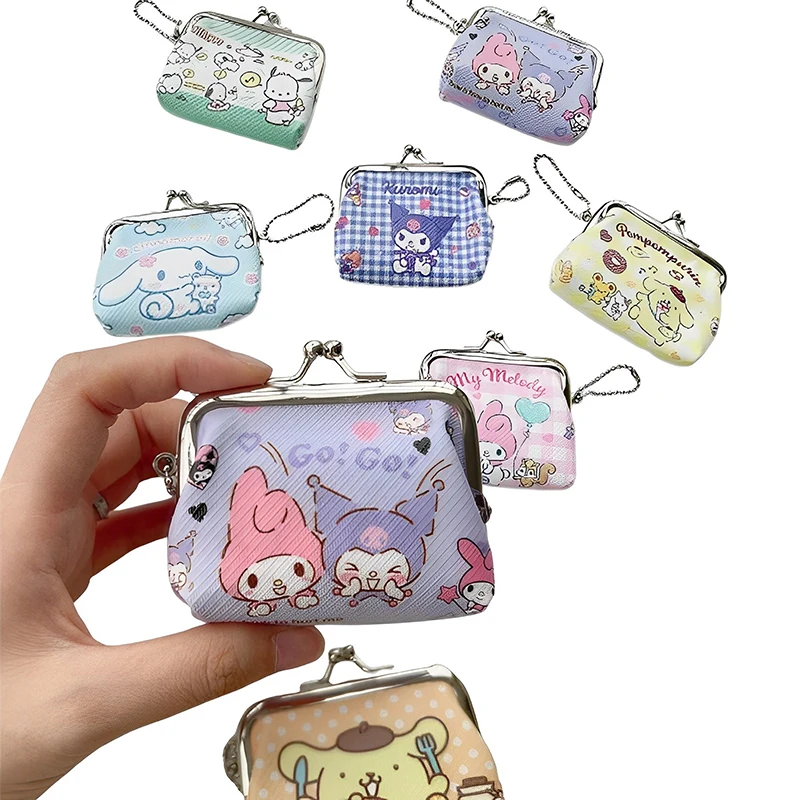 

Sanrios Kuromi Coin Purse Mini Portable Cute Cartoon Fashion Pendant Change Earphone Coin Jewelry Multifunctional Storage Bag