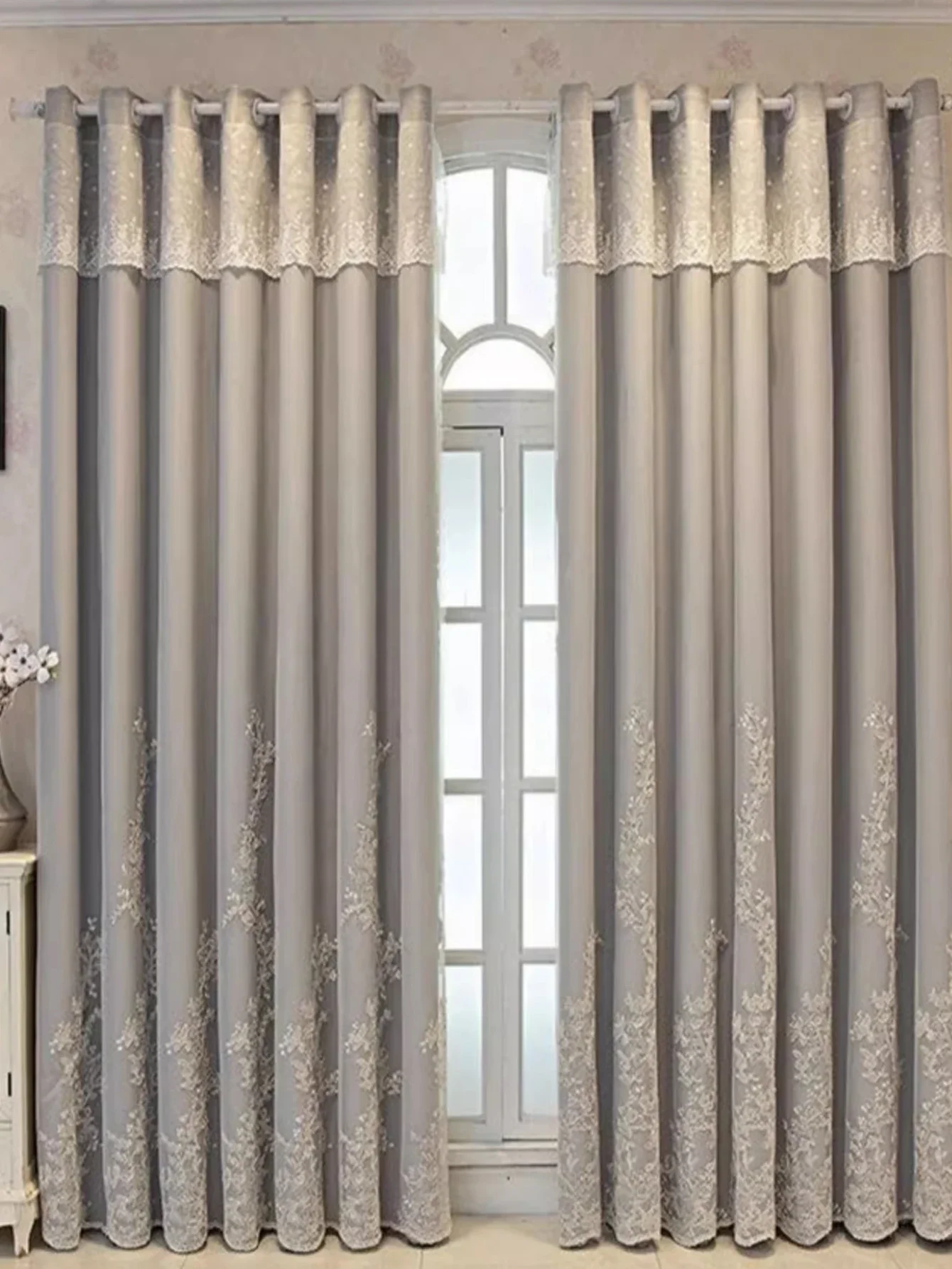 Европейские жаккардовые прозрачные шторы с вышивкой роскошные