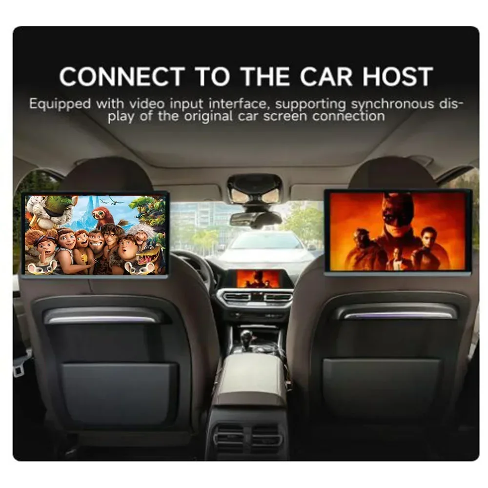 Монитор подголовника дисплей IPS Android 12 4 + 64G планшет сенсорный экран для