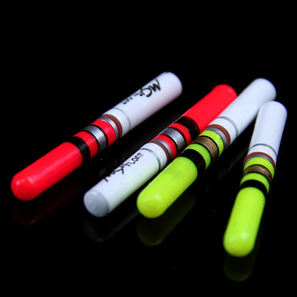 10PCS Plastic LED Fishing Floats Red/Green Light Sticks Work With CR322 Battery LED Float Night Fishing Tackle Accessories