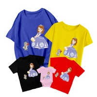 sofia t shirts disney princess leisure funny comfy kids short sleeve baby girl boy baby romper family matching adult unisex tops