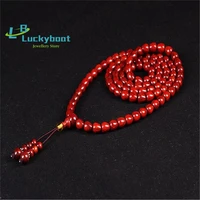 wholesale 5 pcs natural zambia blood sandalwood bracelet fancy water drops 108 wood beads hand beaded buddhist bracelets jewelry