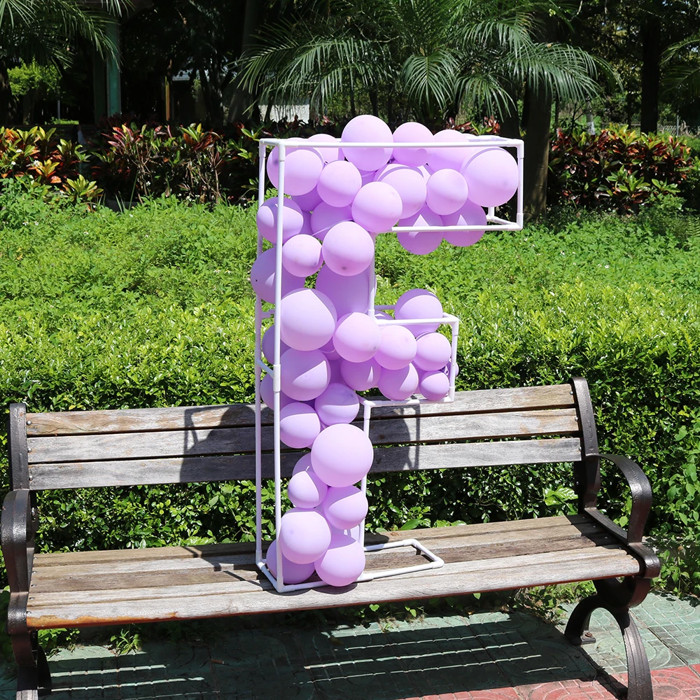 Geomframe Mosaic Letter Balloon Frame Alphabet F Number Balloon Filling Stand Baby Shower Wedding Birthday Party Backdrop Sign