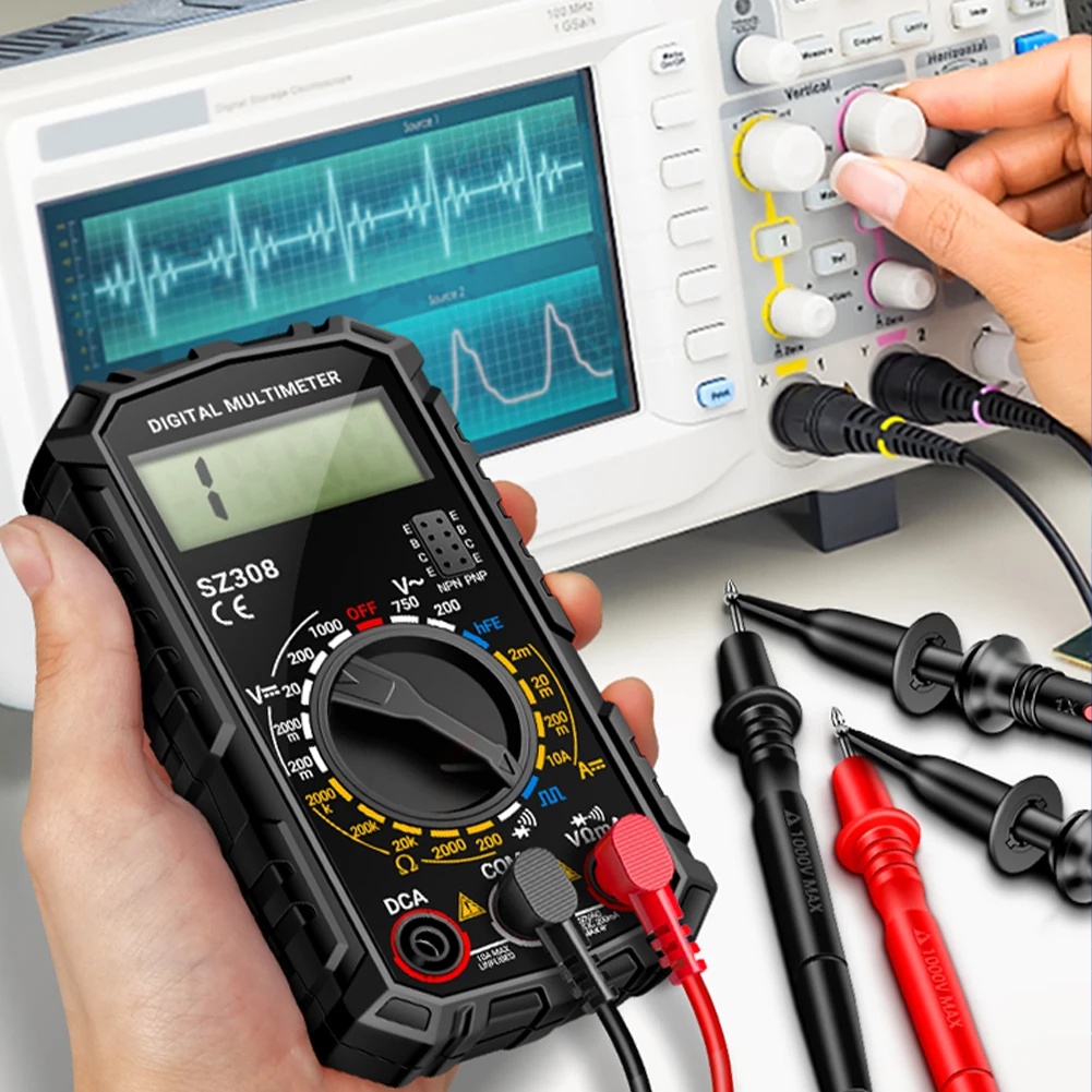 Цифровой мультиметр измеритель сопротивления напряжению ЖК-детектор напряжения
