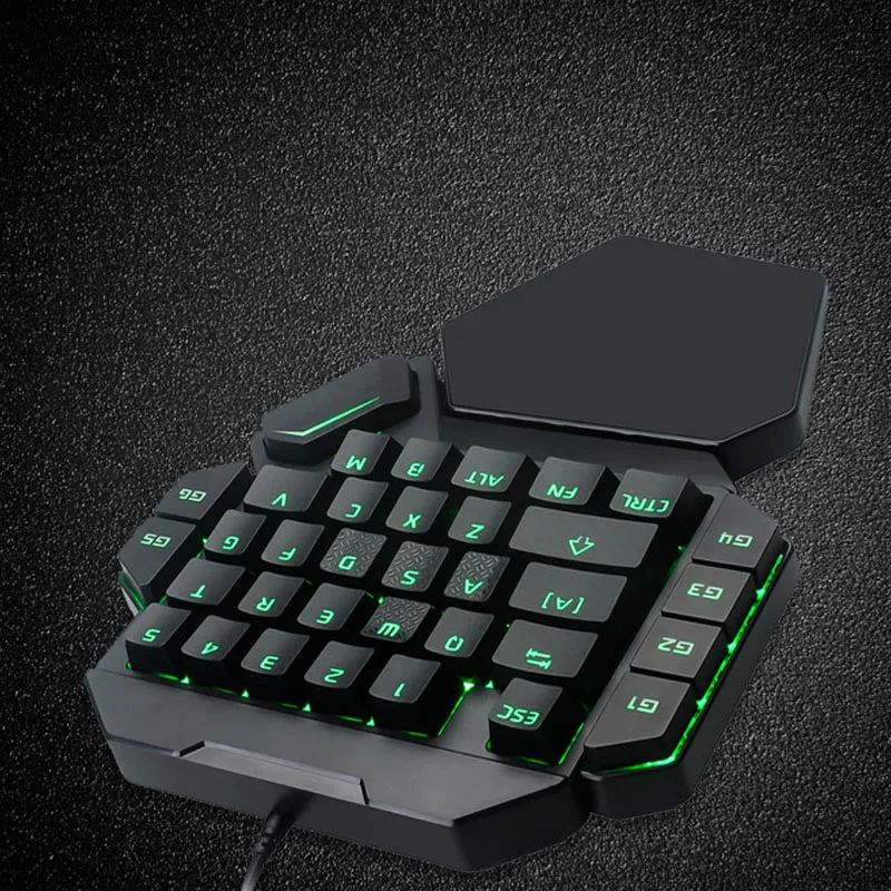 

Механическая игровая клавиатура с RGB-подсветкой для одной руки, портативная игровая мини-клавиатура, игровой контроллер для ПК, PS4, Xbox, геймера