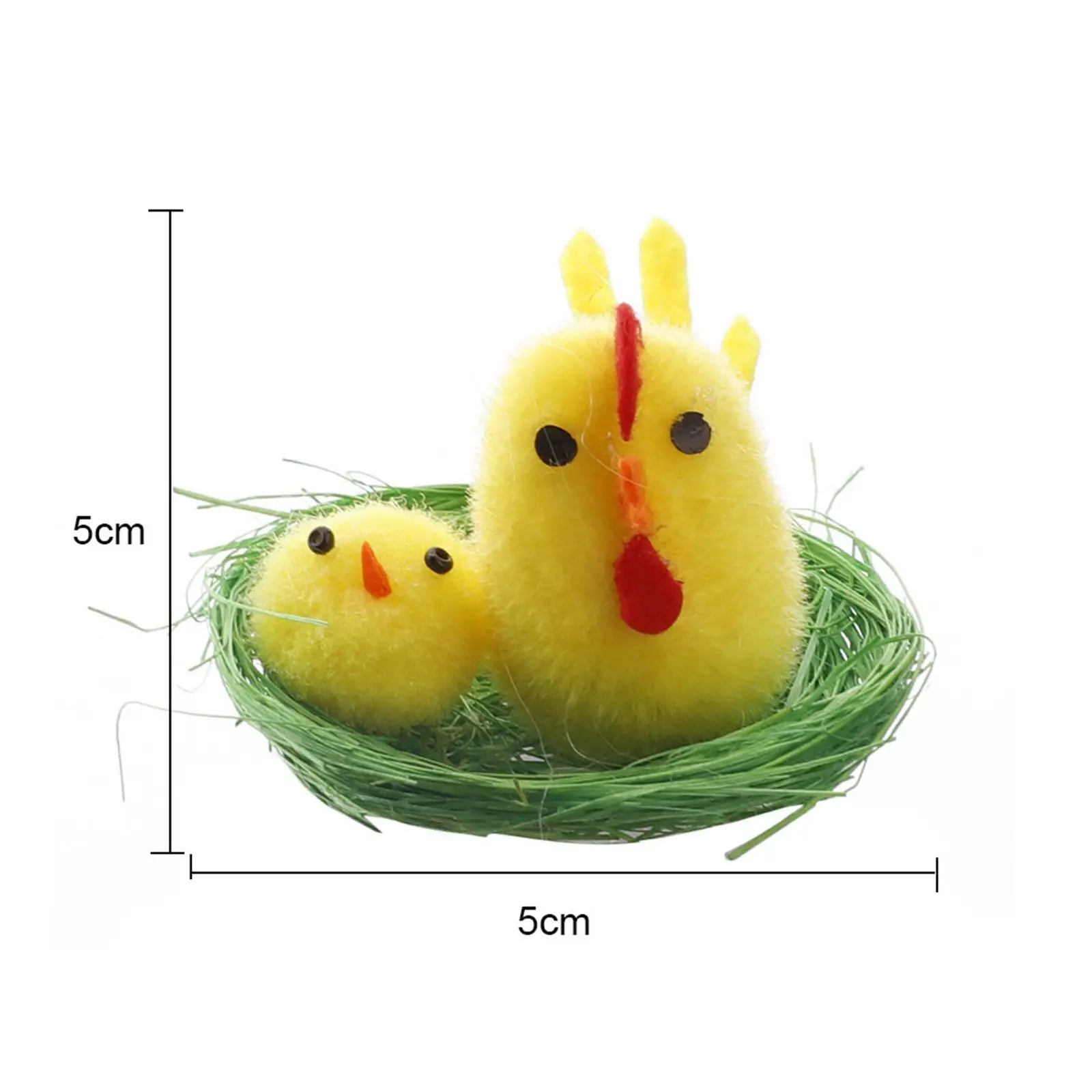 

12x Artificial Hen and Baby with Nest Crafts Lifelike Chick Statue for Bonsai Yard Micro Landscape Decoration Photography Props