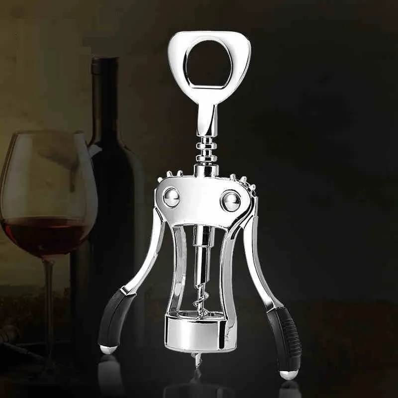 

Kitchen Tools Zinc Alloy Red Wine Beer Dual Purpose Multi-function Bottle Cap Opener Handle Openers