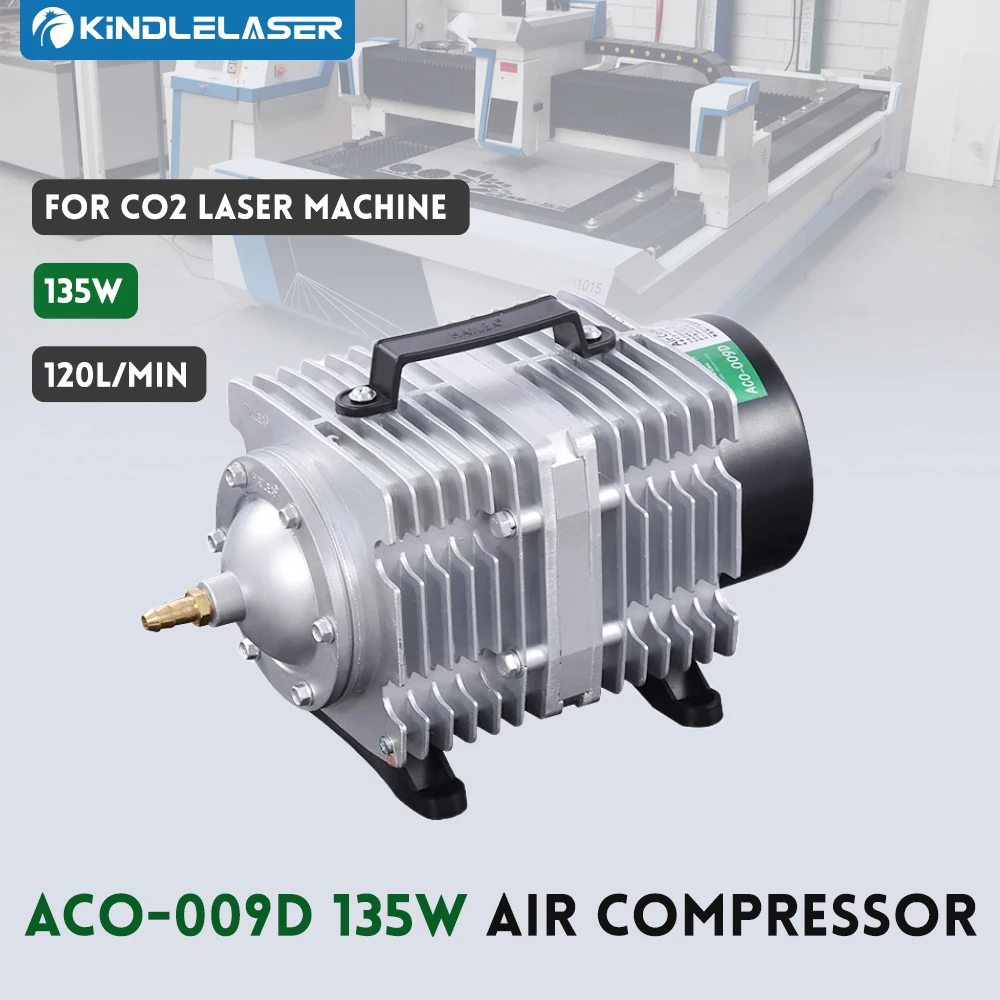 KINDLELASER 135W ACO-009D Air Compressor Electrical Magnetic Air Pump for CO2 Laser Engraving Cutting Machine
