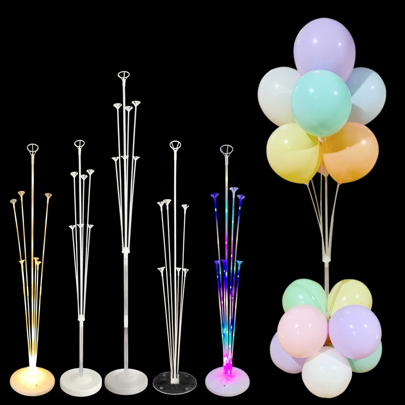 

1/2Set 7 Tubes Balloon Stand Balloon Holder Column Confetti Balloons Baby Shower Birthday Party Wedding Xmas Decoration Supplies