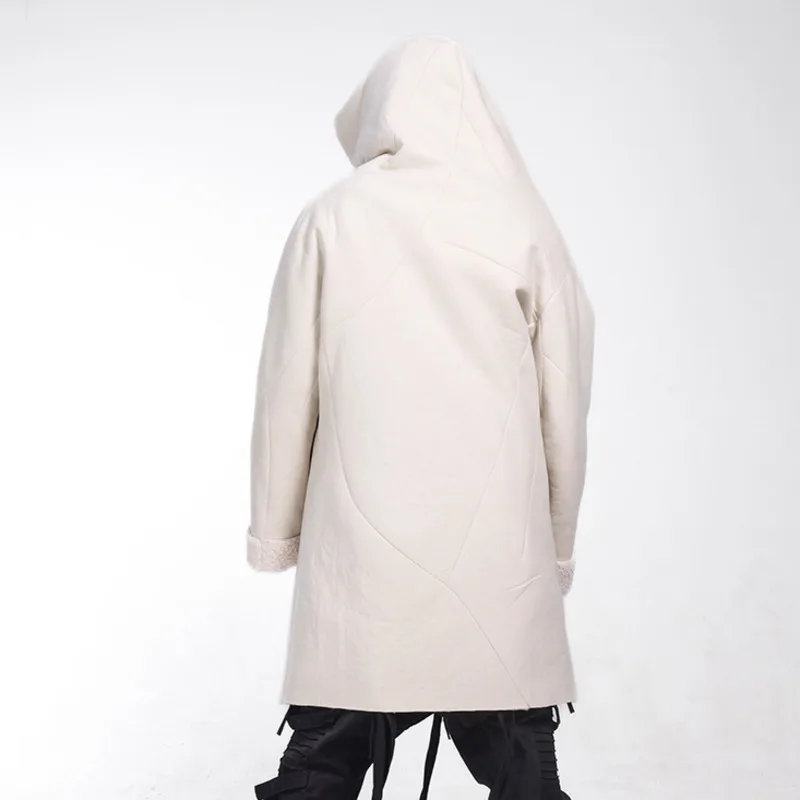 HKSH Waste Land Style Pioneer Deconstructes Мех Интегрированная шерсть ягненка Теплая средней длины