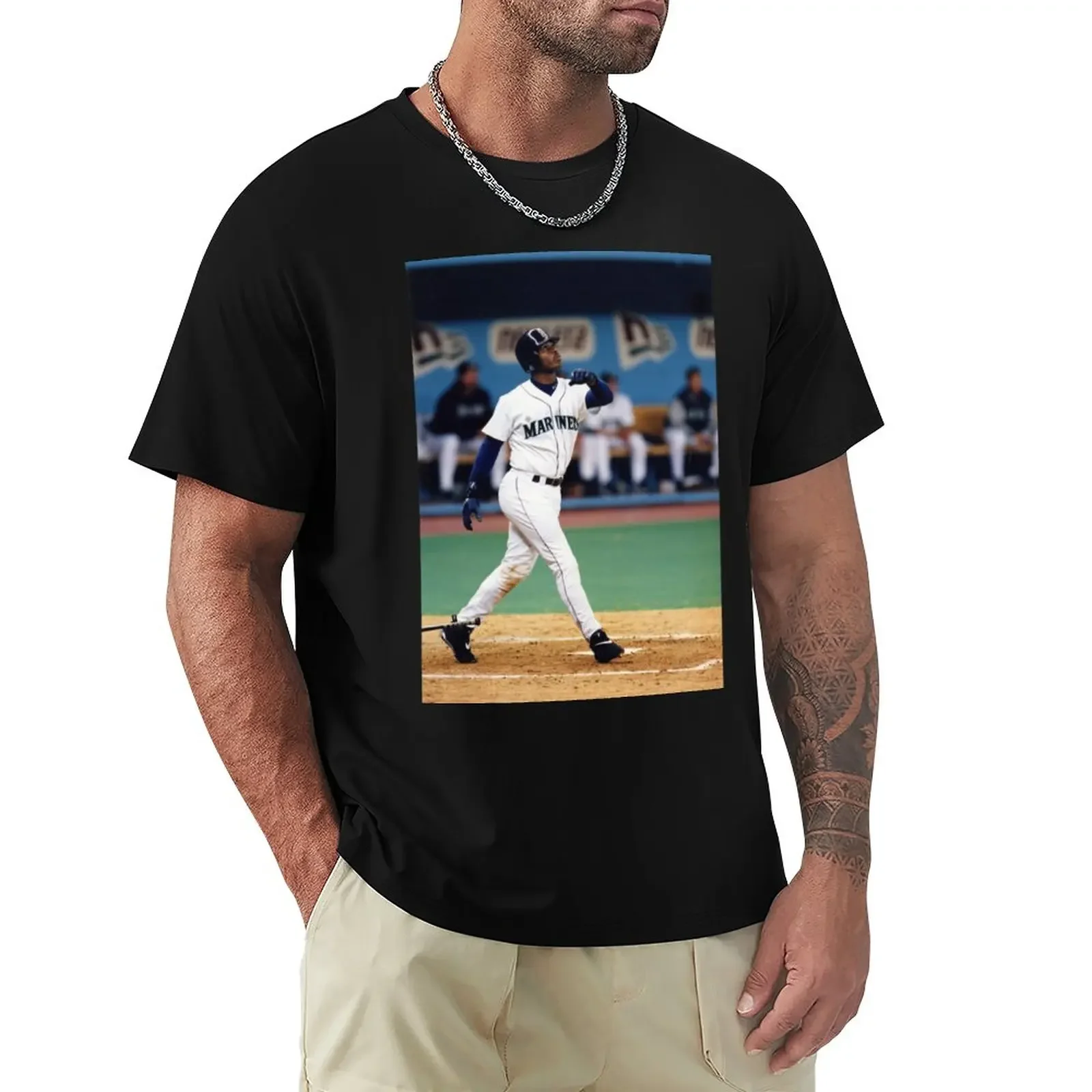 Фото Футболка Ken Griffey Jr для мальчиков с животным принтом, футболка с короткими рукавами для мальчиков, белые мужские футболки с рисунком, пакет №1