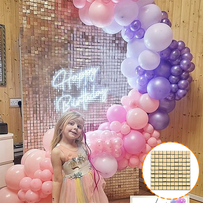 8/12/21 шт. розовые блестящие фоновые панели для свадебной вечеринки задний фон