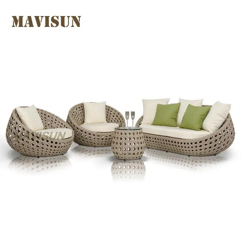 

Outdoor Rattan Sofa Garden Rattan Chair Coffee Table Three-Piece Balcony Leisure Outdoor Sunscreen Waterproof Furniture Set