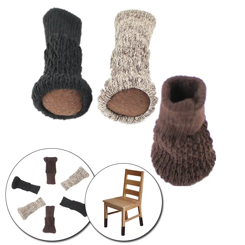 

Knitted Chair Foot Cover Non-slip Table Legs Chair Legs Furniture Foot Socks Floor Protection Pads Moving Noise Reduction