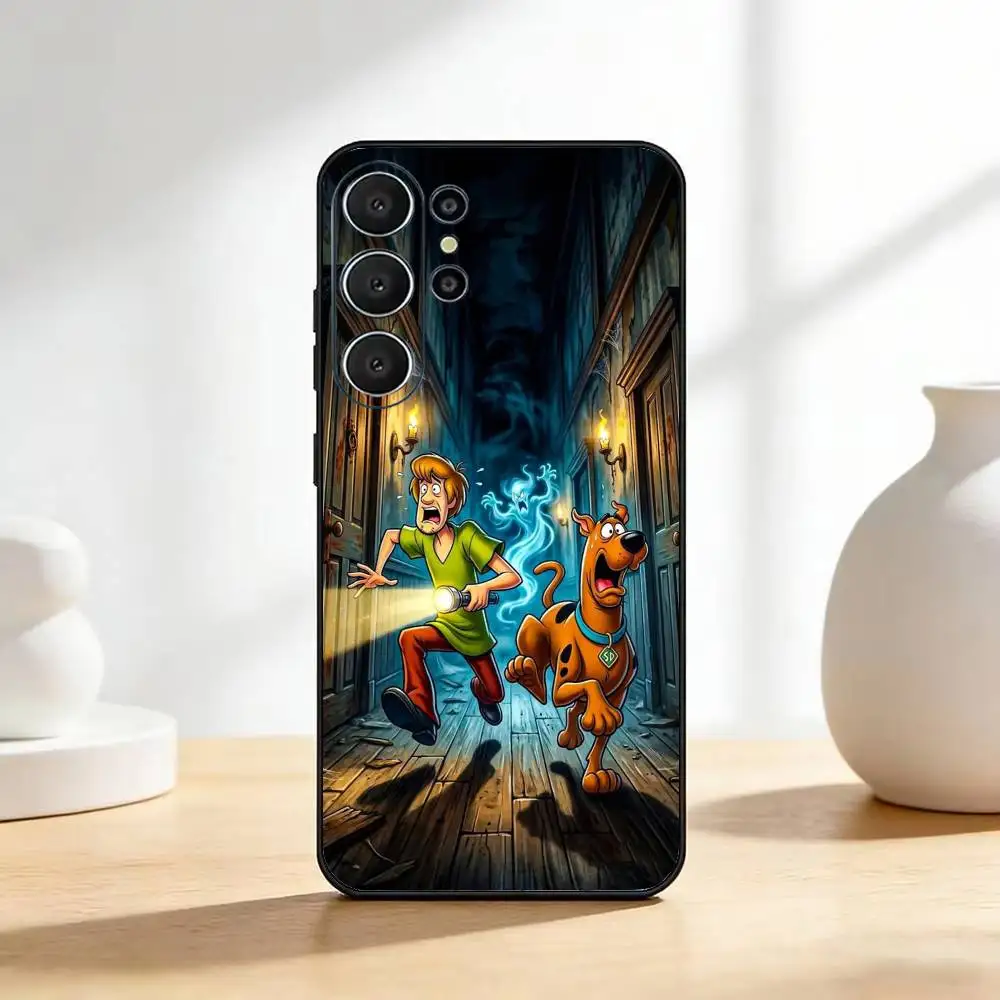 Фото Мультяшный чехол для телефона с Скуби-Ду для Samsung S25, S24, S21, S22, S23, S30, Ultra, S20, Plus, Fe, Lite, Note, 10, черный чехол. №2