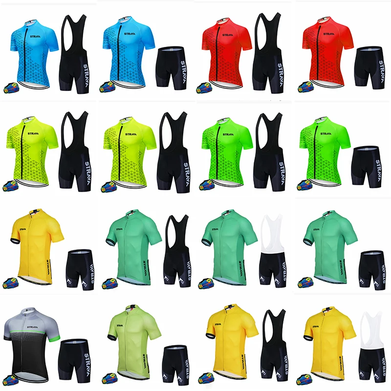 

2022Custom Sublimation Plain Black Cycling Jersey Breathable Mesh Polyester Sport Zipper Race Bicycle Cycling Jersey Sets STRAVA