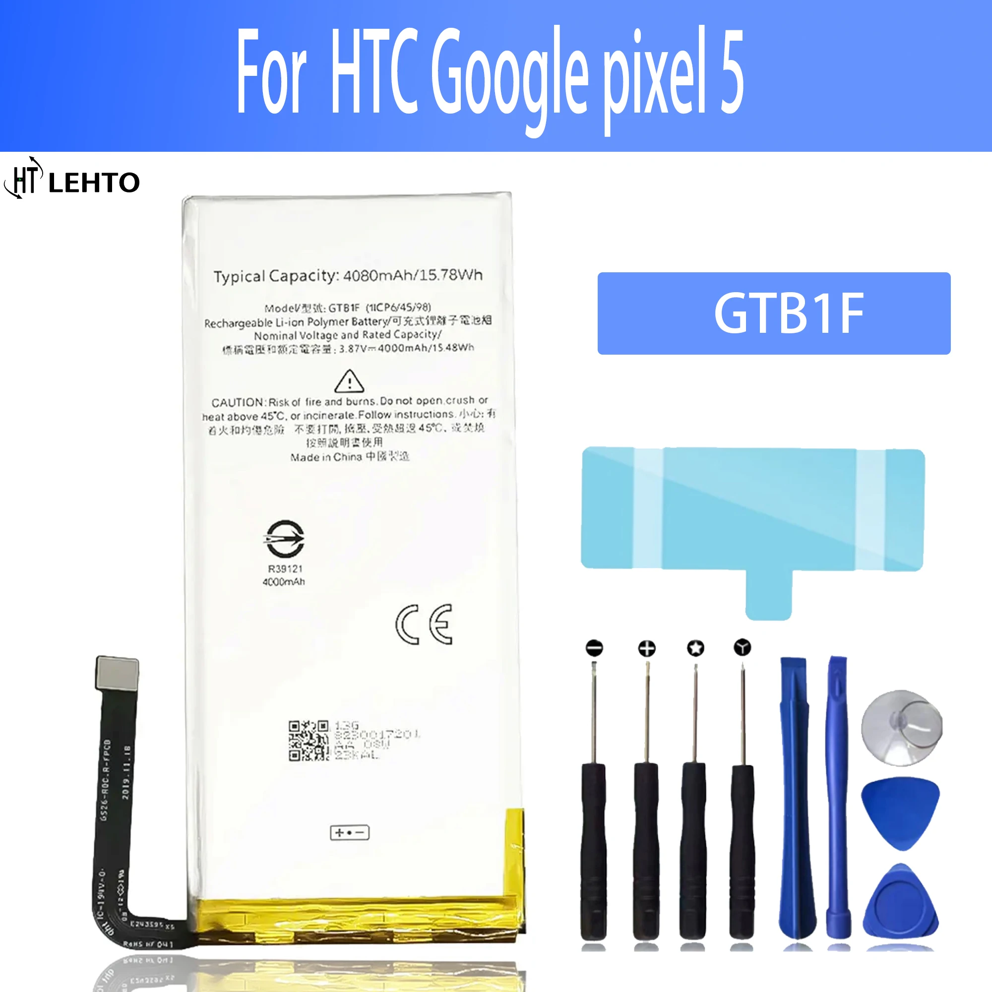 Новый 100% оригинальный высококачественный аккумулятор GTB1F 4080 мАч для Google Pixel 5 GD1YQ GTT9Q батареи