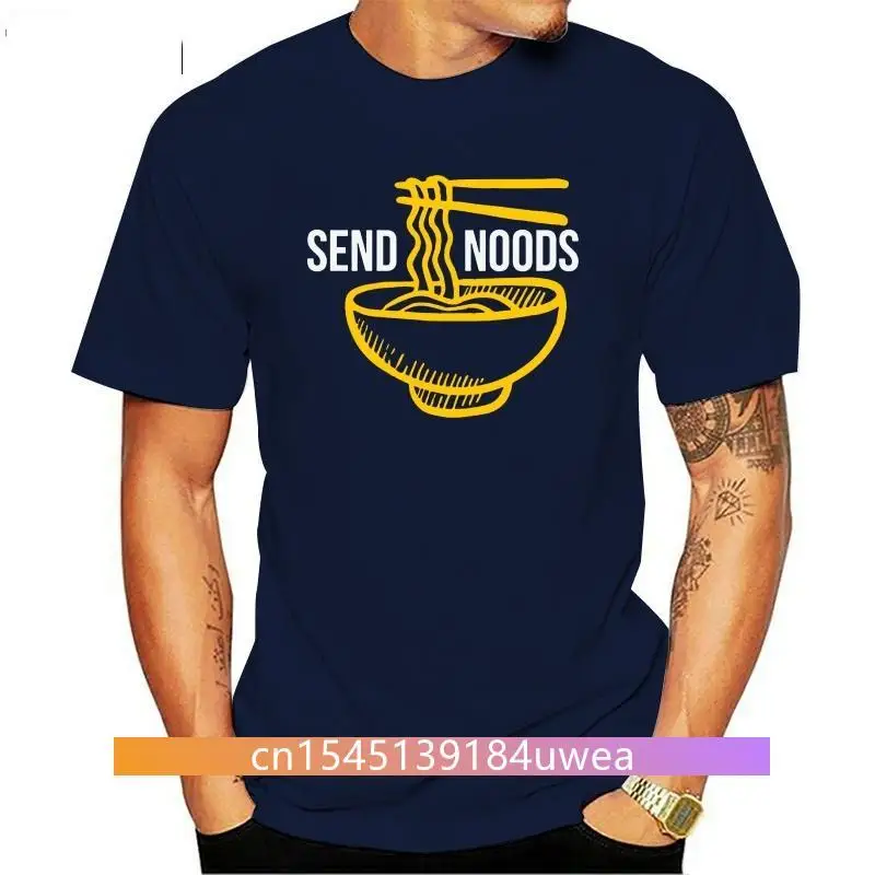 New Men's Send Noods Funny Pho Ramen Soup Noodle Tshirt Red Summer Plus Size TEE Shirt