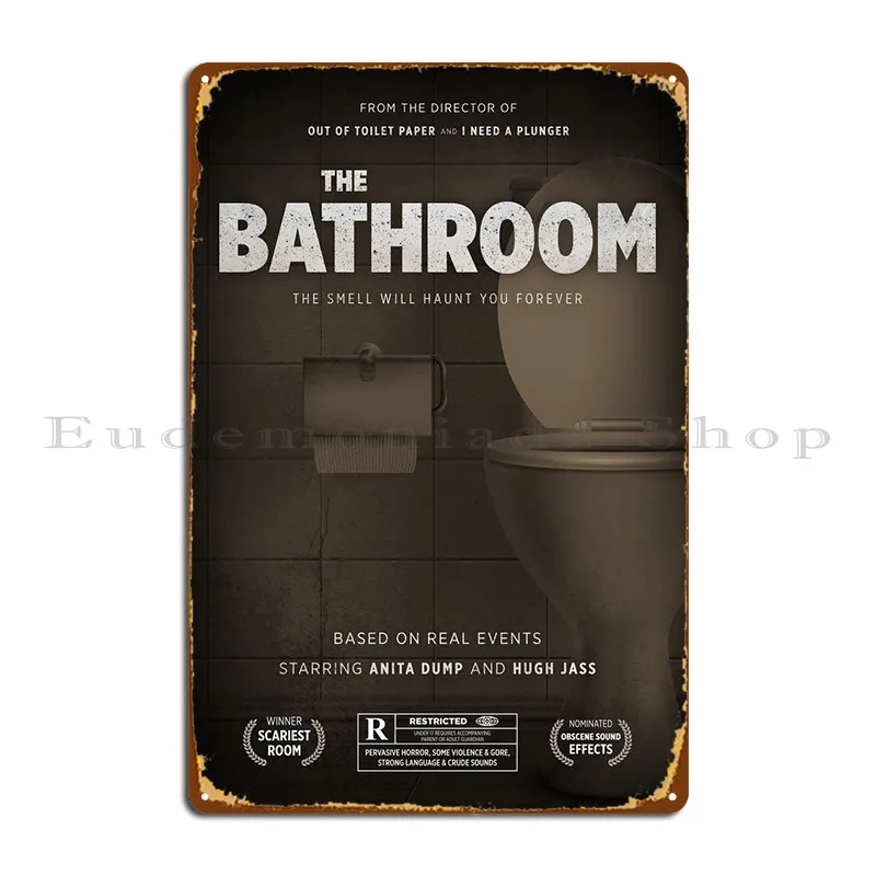 

Забавный металлический плакат в ванную комнату ржавый классический кинотеатр дизайн железный жестяной плакат