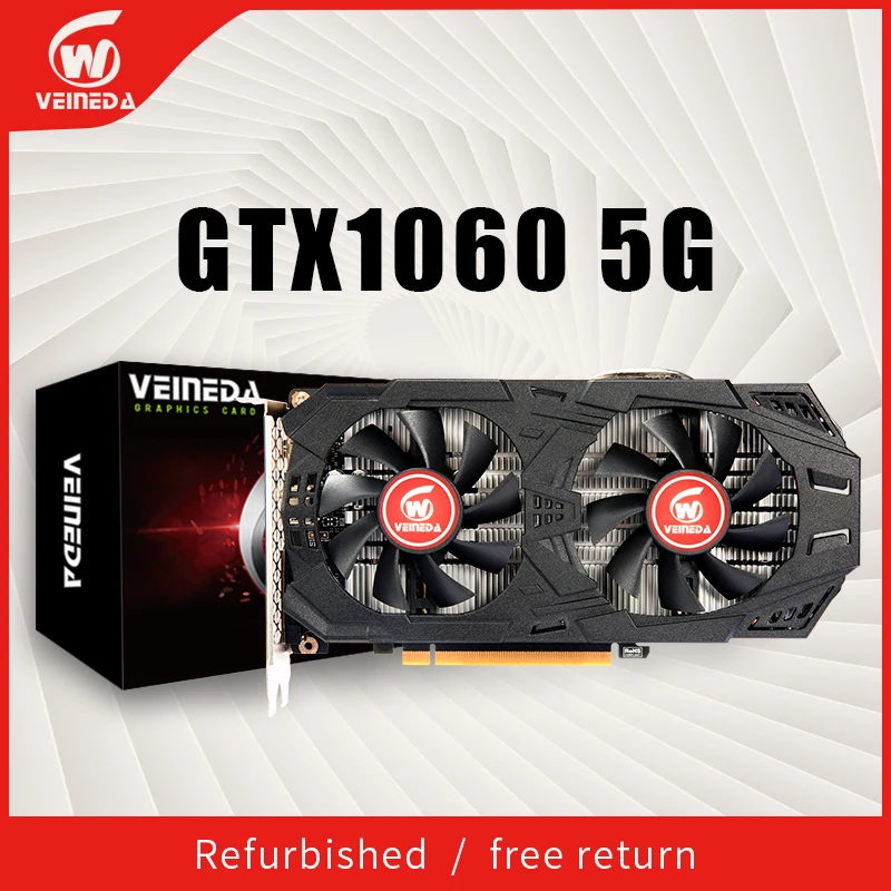 Видеокарта VEINEDA GTX 1060, 5 ГБ, 8008 МГц, бит, GDDR5