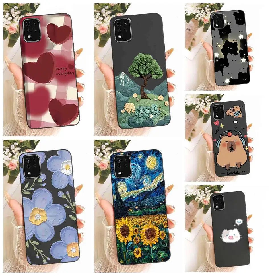 Фото Чехол для LG K42 LMK420 LM-K420, популярный защитный чехол с цветком подсолнуха, черный, для LG k42 K42, чехлы для телефонов 6,6 дюйма, бамперы, чехлы-футляры №1