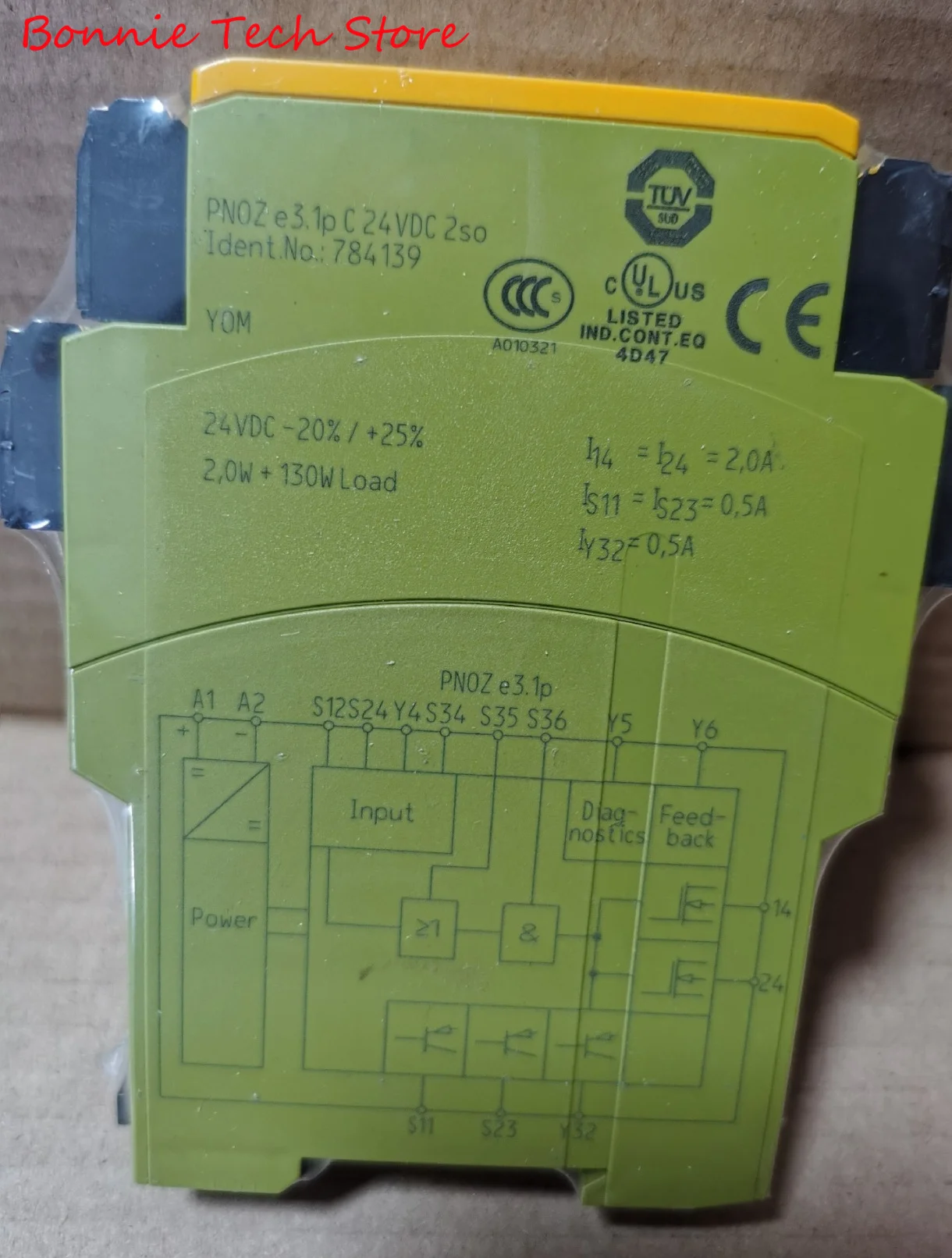 784139 Реле безопасности для PILZ (стандартное) PNOZ e3.1p C 24VDC 2so