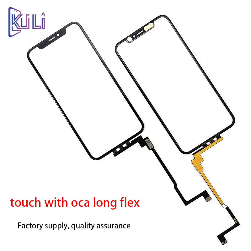 

KULI HDFor IPhone X XS Max Touch With OCA Long Flex 11 12 Pro Panel Display Phone Parts Repair Outer Glass Snap Screen Monitor