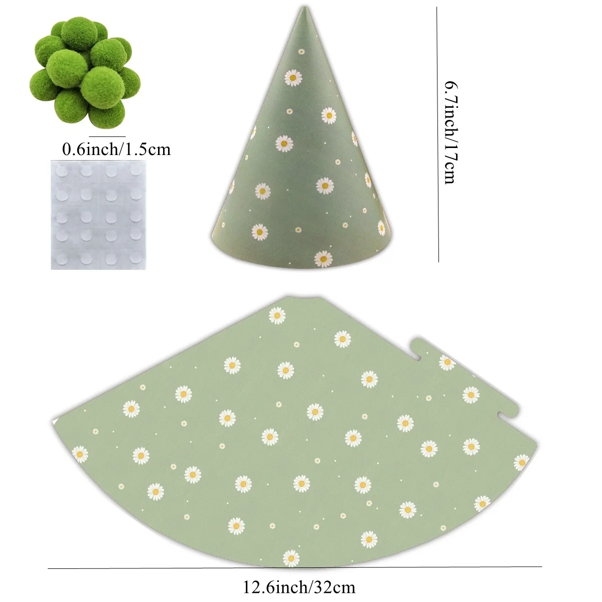 

Бумажные праздничные шляпки с цветком ромашки