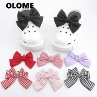 croc charms shoe decorations diy bow knot wing clogs women shoe buckle hight quality and fashion croc decoration