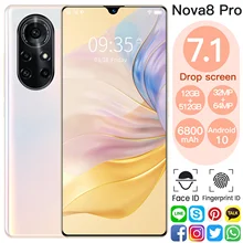 Global Version Nova8pro 7.1inch HD Screen 12GB RAM 512GB ROM Smartphone Dual SIM+SD Cell Phone Android 10 Mobilephone Celulares