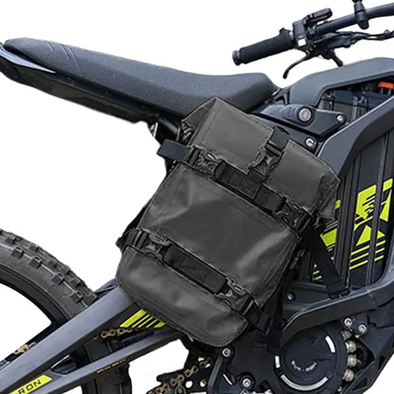 

Motorcycle Side Bag Waterproof Motorbike Tail Bags Motorcycle Front Bag Waterproof Design Adjustable Webbing Guard Bag Storage