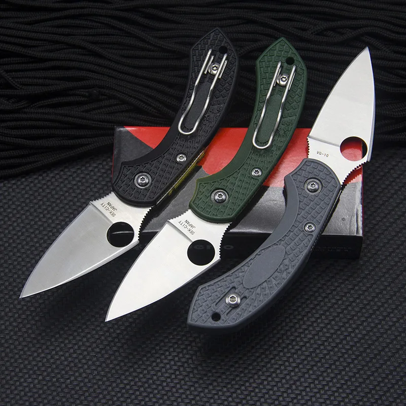 

Mini Portable Tactical Folding Knife Fiber Handle Outdoor Camping Safety and Life Saving Pocket Military Knives EDC Tool