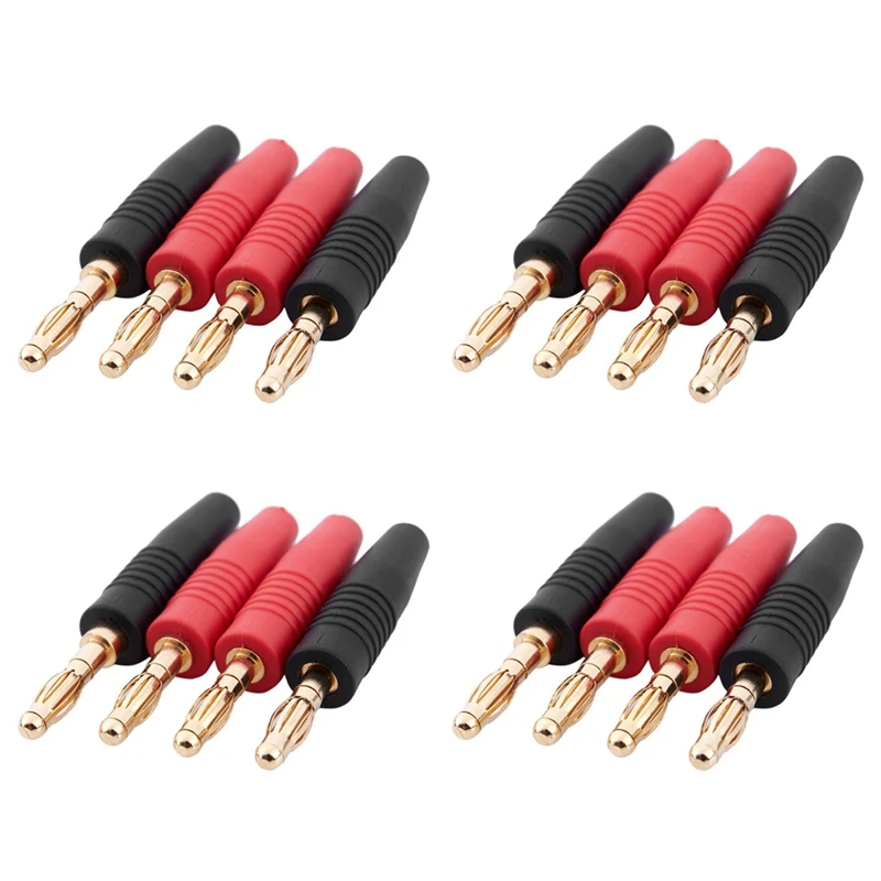 

16Pcs 4Mm B7 24K Gold Plated Musical Speaker Cable Wire Pin Banana Plug Connector
