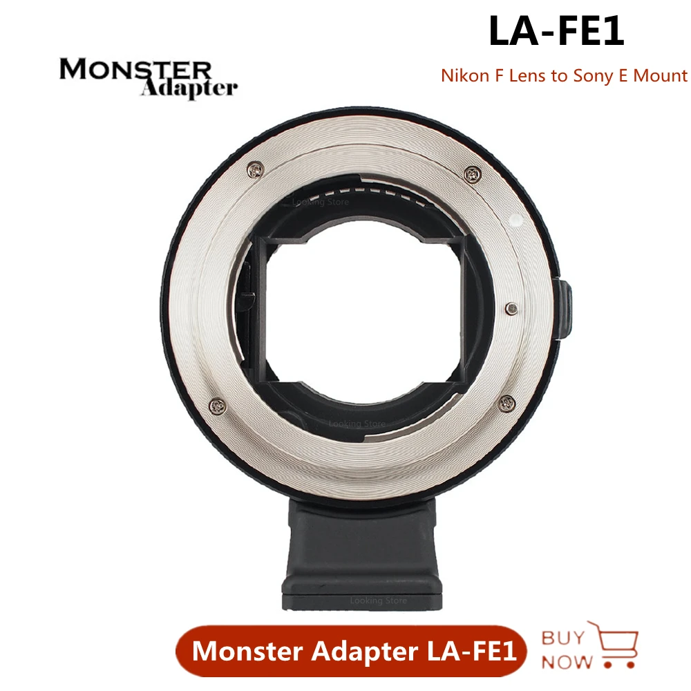 

Monster Adapter LA-FE1 Auto Focus Lens Adapter Ring for Nikon F Lens to Sony E Mount Camera A9 A7II A7III A9 A7R3 A7C A6300