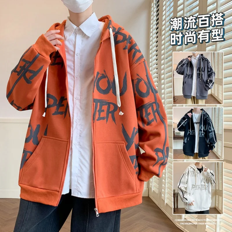 

Пальто Мужской весенне-осенний кардиган с капюшоном модный брендовый осенне-зимний модный утепленный Повседневный свитер для мальчиков осенняя одежда