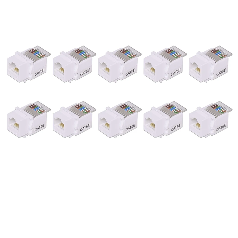 

Сетевой Ethernet-модуль Keystone Jackclip RJ45 CAT5E, 10 шт., настенный разъем