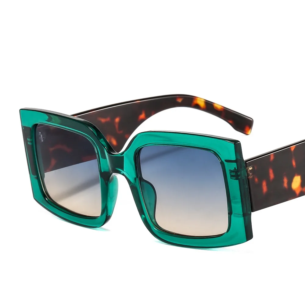

New Oversized Square Sunglasses Vintage Designer Women 2023 Fashion Sun Glasses Green Shades UV400 Men Luxury Brand Male Female